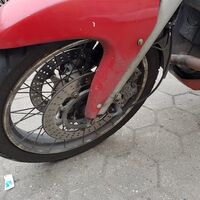 Motorradreinigung vorher 08 Vorderrad