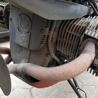 Motorradreinigung vorher 03 Motorblock